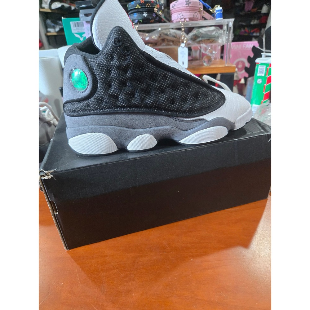 Air Jordan 13 Retro GS Black Flint Sneakers 884129-060 Size 7Y Black White Grey